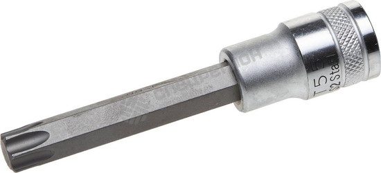 Фотография Торцовая бита-головка KRAFTOOL "INDUSTRIE QUALITAT", удлиненная, материал S2, TORX, 1/2