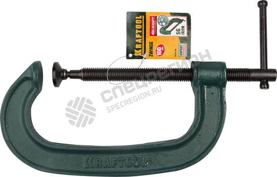Фотография Струбцина Kraftool 32229-100 "EXPERT", высокопрочный чугун с шаровидным графитом, 4"/100 мм